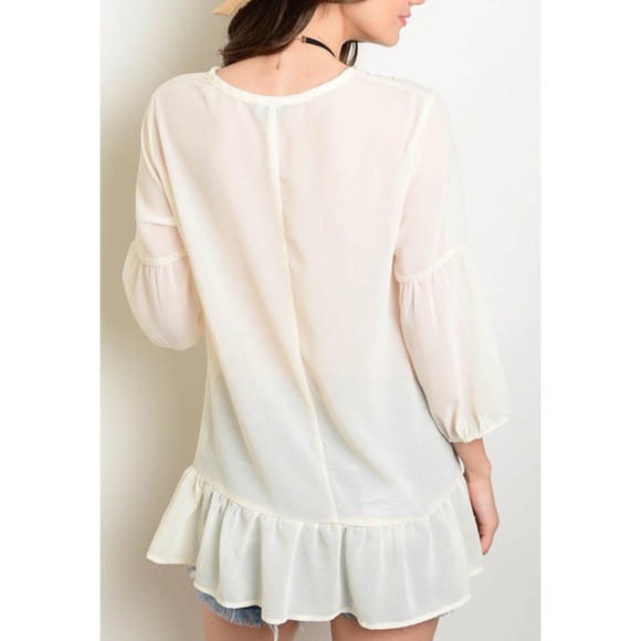 Embellished Semi Shear Blouse - Picture 3 of 3